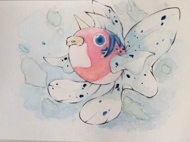 口袋妖怪, 精灵宝可梦, Seaking, watercolor
