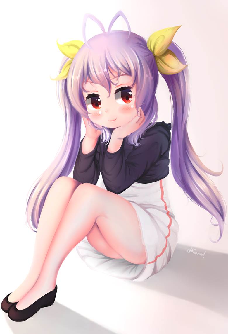 non non biyori, Renge Miyauchi, shoes without stockings, twin ponytails