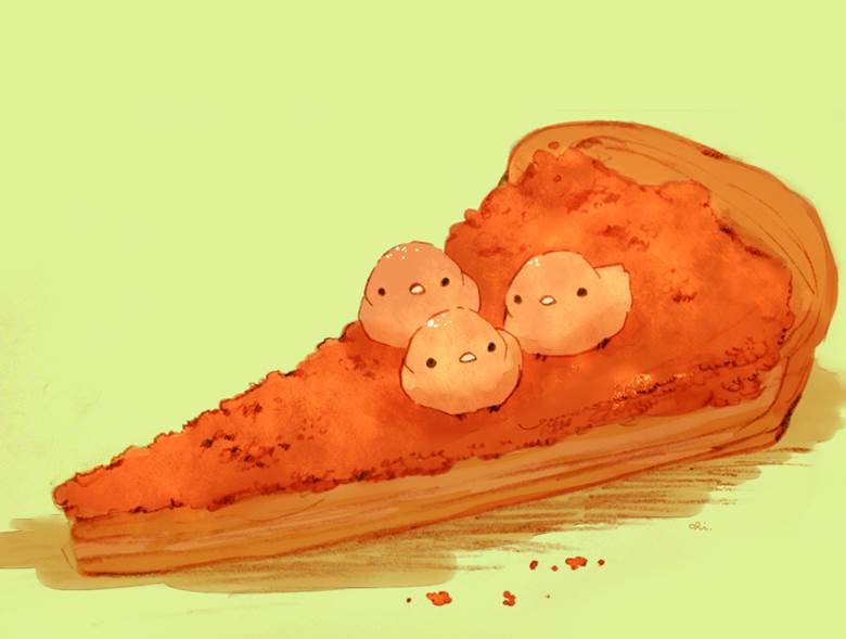 角砂糖のタルト|チャイ的Pixiv甜点小鸡插画图片