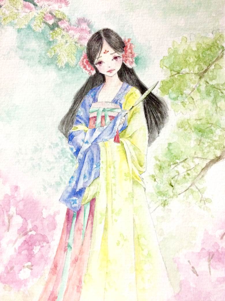 古风妹纸フロート的古风汉服插画图片