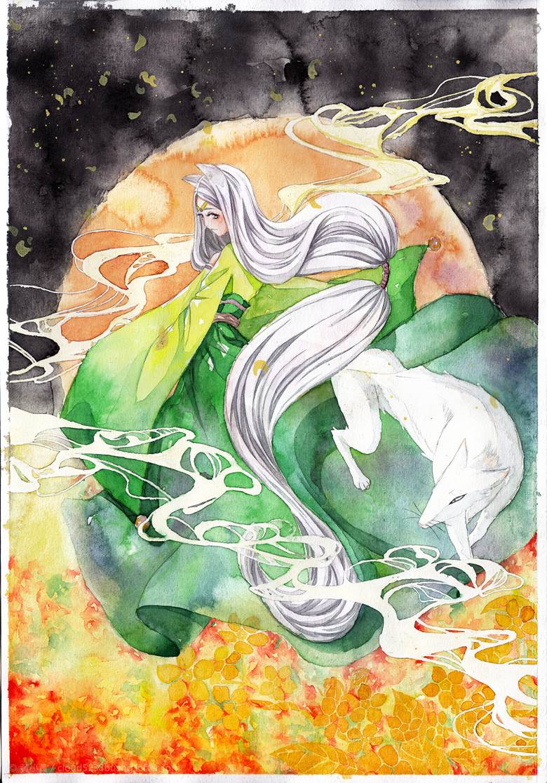 hand drawn, watercolor, illustration, original works, ancient, Han costume