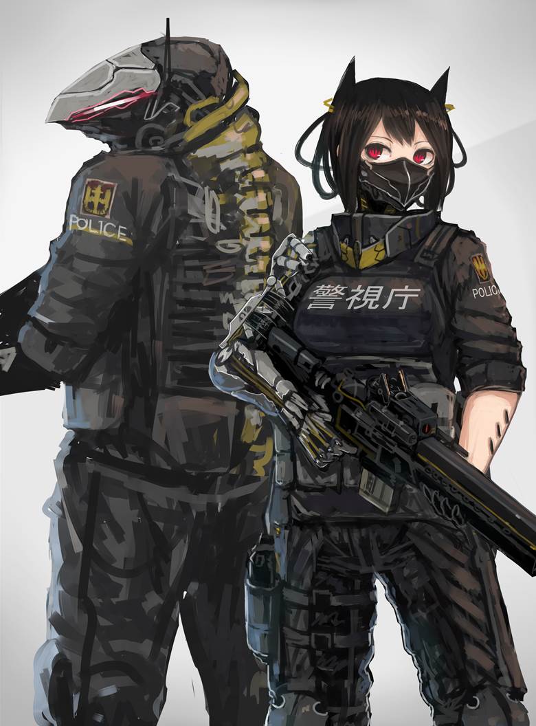 原创, 机娘, artificial arm, 机械少女, 军事, 改造人, 面具, needs to be appreciated more, 原创100收藏