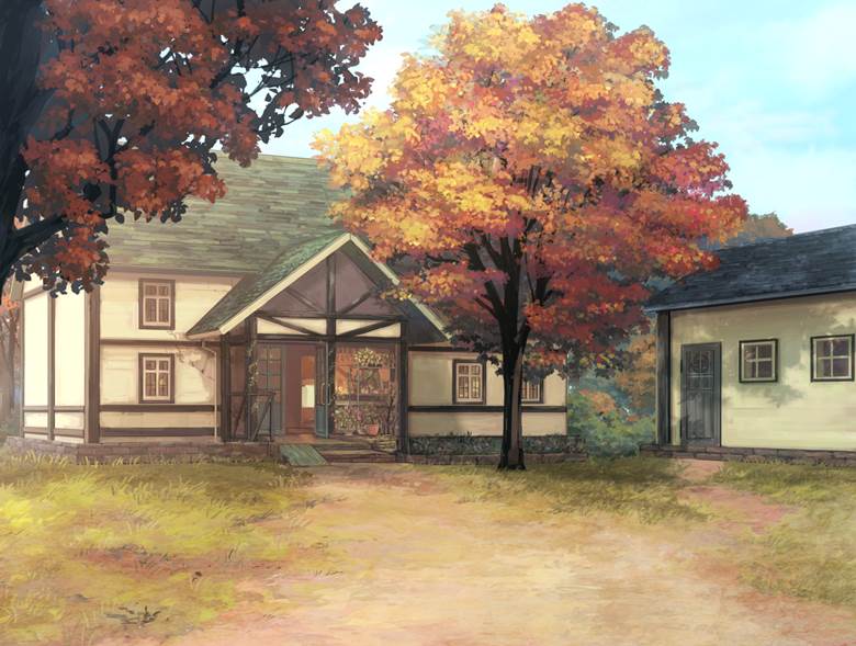 黄昏の家|sumoguri的Pixiv风景壁纸插画图片