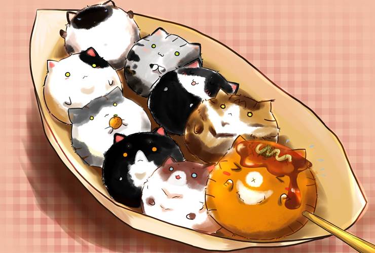 喵丸|插画师Catfish的猫插画图片