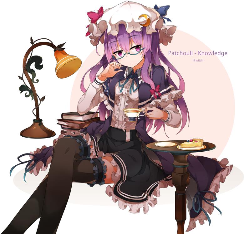 Touhou, Touhou Project, patchouli knowledge, glasses, Touhou Project 1000+ bookmarks, touhou_eat, Legs of Touhou girls