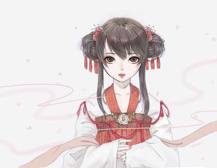 Classic of Mountains and Seas, original works, traditional Asian outfit