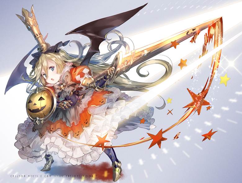 碧蓝幻想, Charlotte, 万圣节, Charlotta (Granblue), 碧蓝幻想, trick or treat, Granblue Fantasy 5000+ bookmarks