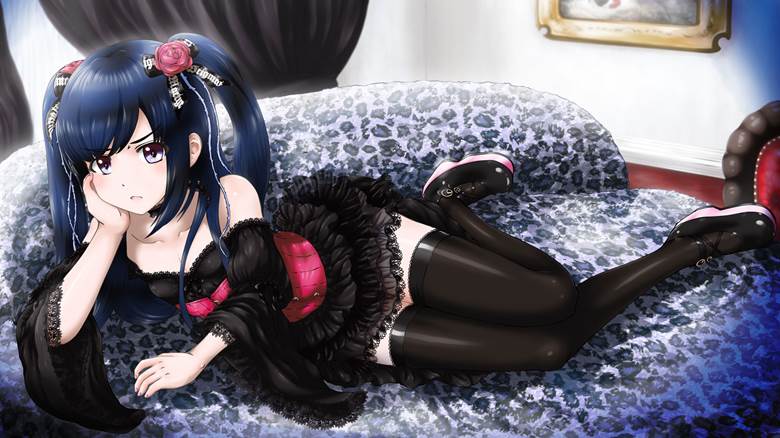 原创, young girl, 萝莉, 洛丽塔, goth, 哥特萝莉, 平胸, 膝盖袜