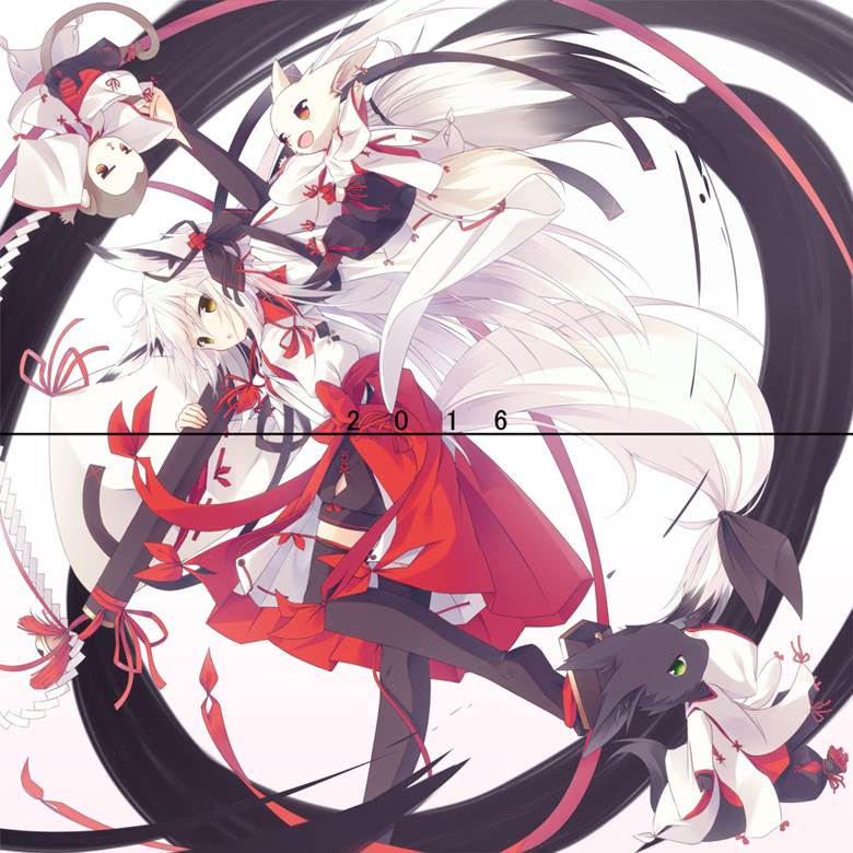 原创, fox ears, 白发, 原创10000users加入书籤, foxgirl