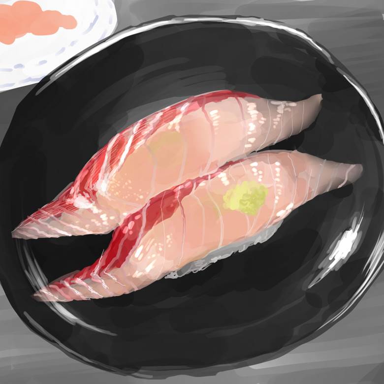 鲷たいTAI|冬峰渗的寿司美食插画图片
