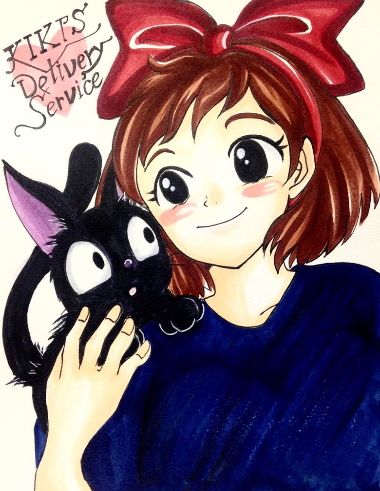 魔女宅急便, kiki, 吉卜力, copic马克笔, 手绘, what is this happiness, needs to be appreciated more