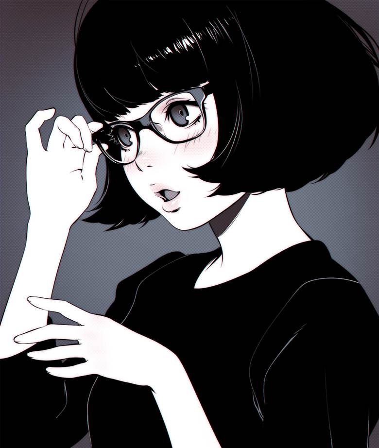 眼镜|イリヤ的眼镜美少女插画图片