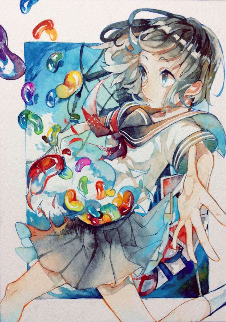 插画, watercolor, 手绘, 原创, 原创1000users加入书籤