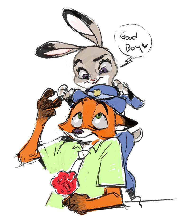 nick judy doodle|pafull的疯狂动物城插画图片