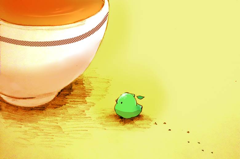青レモン|チャイ的Pixiv甜点小鸡插画图片