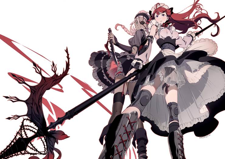 原创, 女仆, armed girls, 眼罩, 露内裤, black panties, 原创3000收藏, 武装女仆