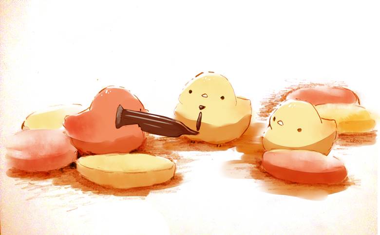 红白クッキー|チャイ的Pixiv甜点小鸡插画图片