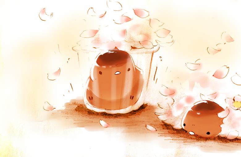 花盖|チャイ的Pixiv甜点小鸡插画图片