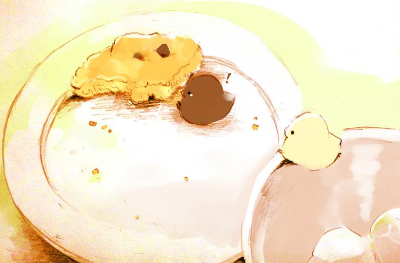 完食クッキー|チャイ的Pixiv甜点小鸡插画图片