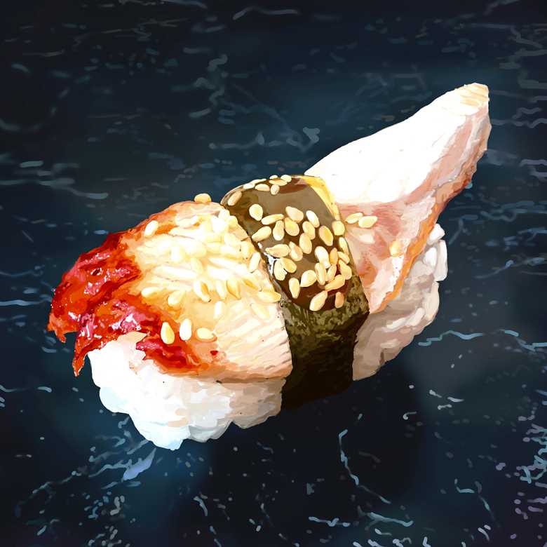 Unagi Nigiri|yes_danel的寿司美食插画图片