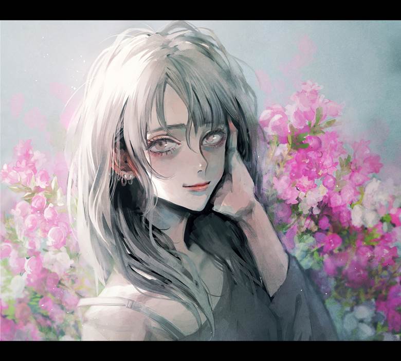 原创, 穿洞, 花和女孩子, 原创3000收藏