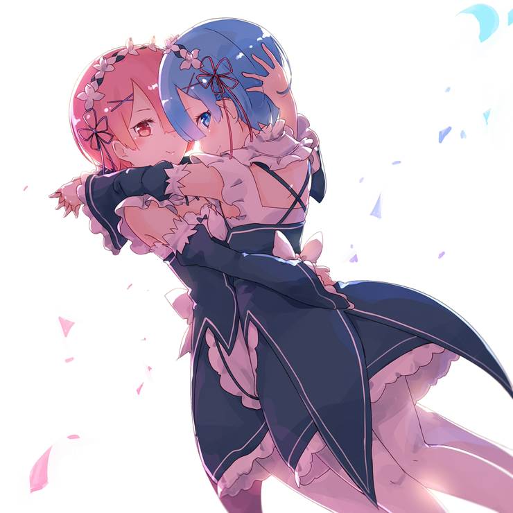 拉姆, 雷姆, Re:从零开始的异世界生活, 拉姆（Re:Zero）, 雷姆 (Re:Zero), Ram and Rem, 女仆, embrace, Re:0 50000收藏