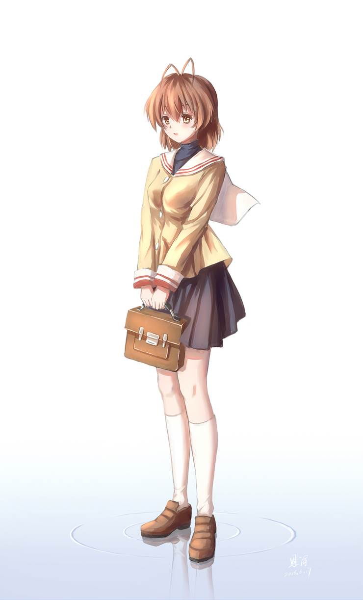 女孩子, Nagisa Furukawa, impasto, clannad, 白筒袜