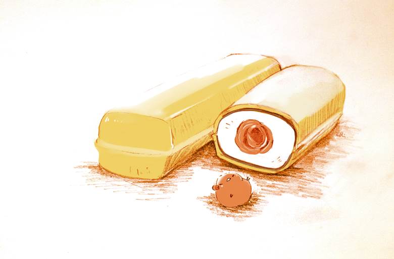 ルマンドアイス|チャイ的Pixiv甜点小鸡插画图片
