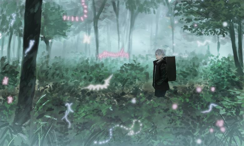 scenery, background, forest, mushishi, Ginko, mountain
