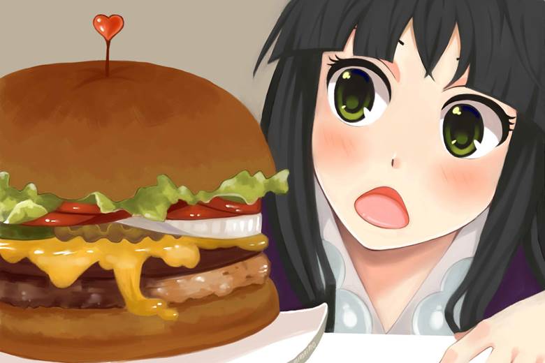 ハンバーガー|mimaimo的汉堡包美食插画图片