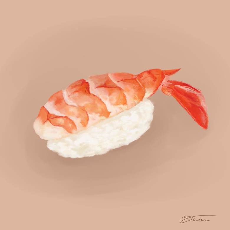 寿司|やまくん的寿司美食插画图片