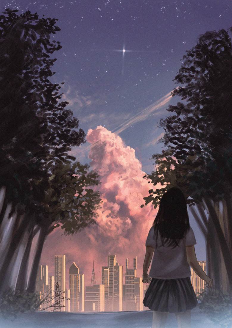 scenery, background, original, summer, cumulo-nimbus