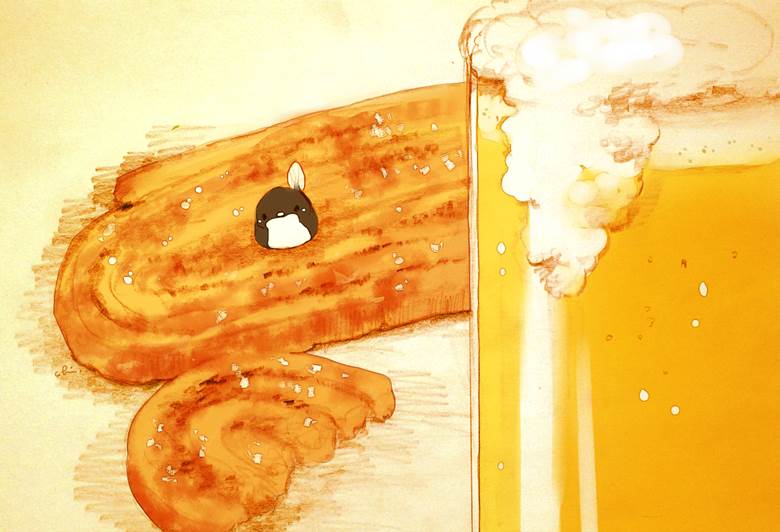 おつまみパイ|チャイ的Pixiv甜点小鸡插画图片