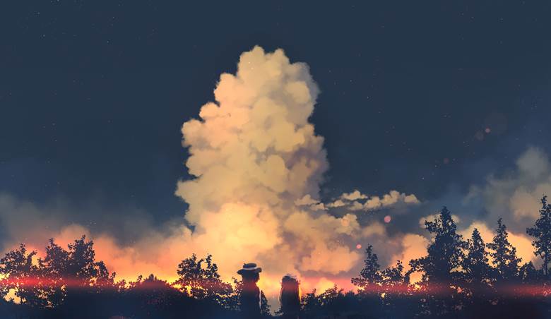 background, 云, 东方, 秘封俱乐部, 宇佐见莲子, 玛艾露贝莉·赫恩, 东方Project500收藏, 莲子×玛艾露贝莉