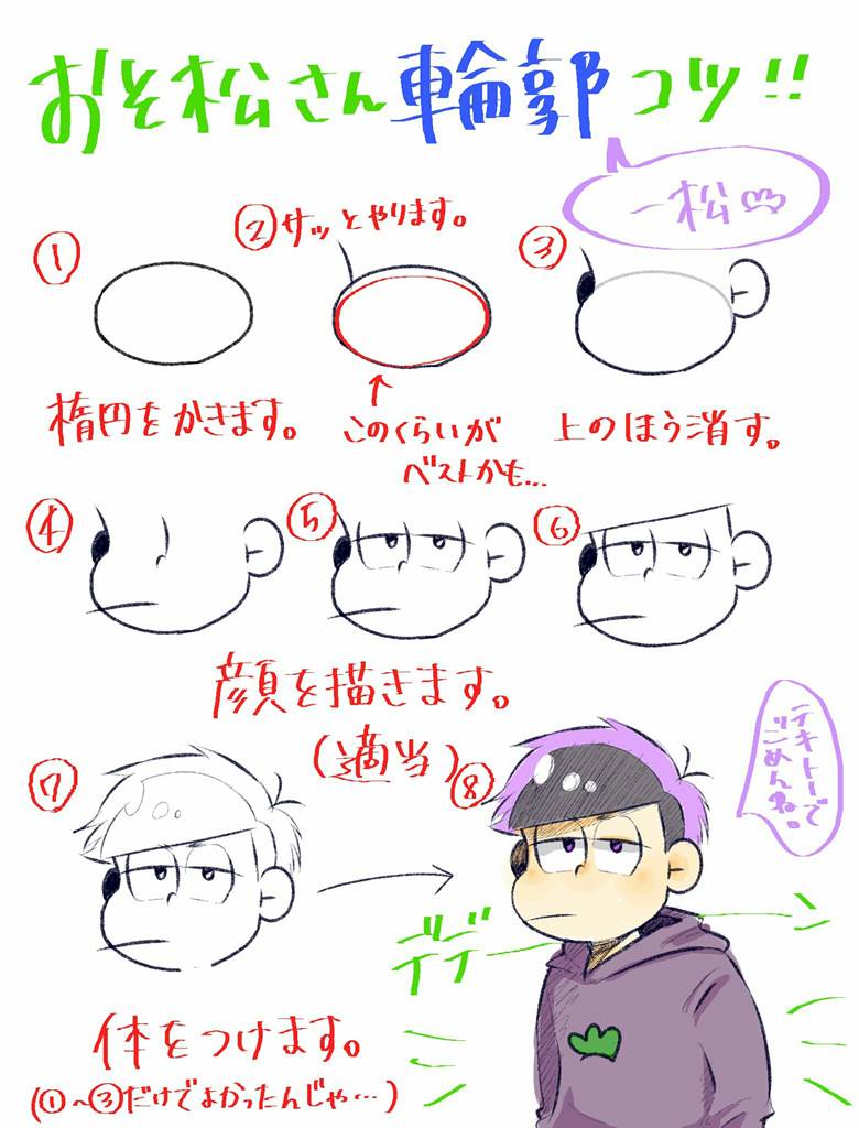 おそ松さん描き方 えおる的阿松同人插画图片 Bobopic