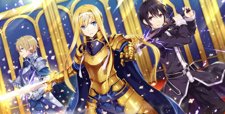 刀剑神域, 桐人, Alicization, 爱丽丝·滋贝鲁库, 尤吉欧, SAO10000收藏, cloak, 桐人（SAO）