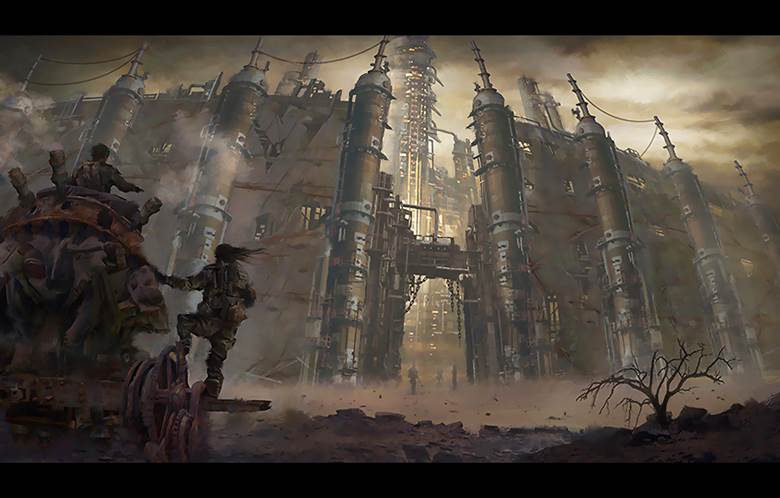 concept art, fantasy, matte painting, original, background, city, tower, town