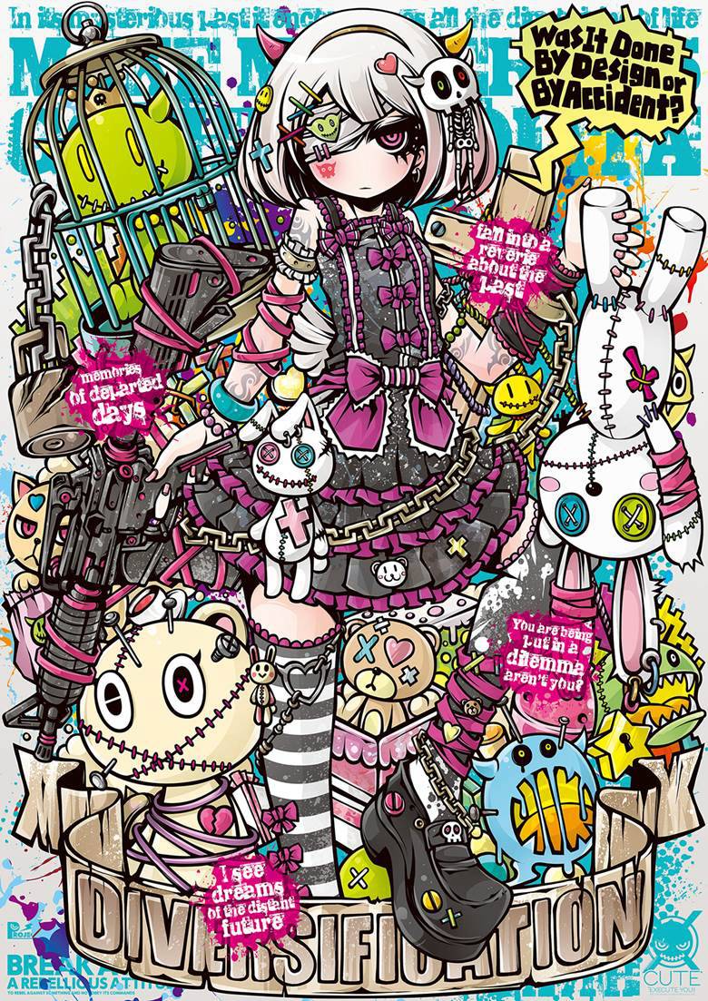 原创, 女孩子, 哥特萝莉, 枪, Comic Treasure, 洛丽塔, 眼罩