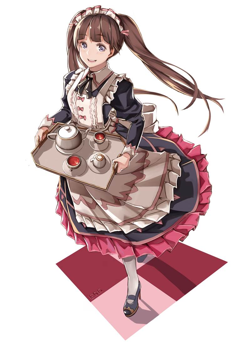 Granblue Fantasy, maid, Dorothy, apron dress, high heels, string ribbon, strap shoes, Granblue Fantasy 1000+ bookmarks