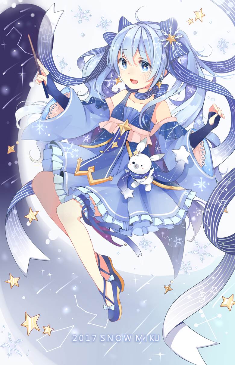 雪初音图片可爱梦幻图片