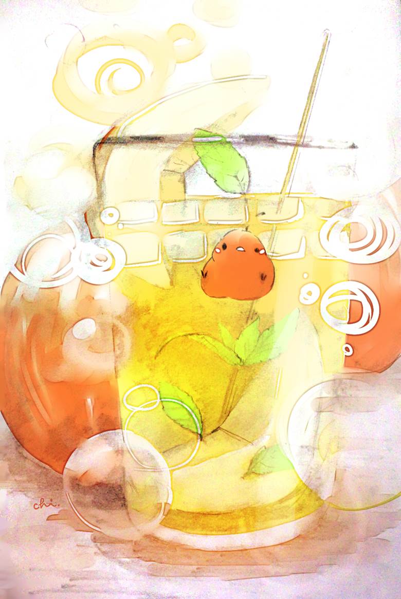 さわやかリンゴジュース|チャイ的Pixiv甜点小鸡插画图片