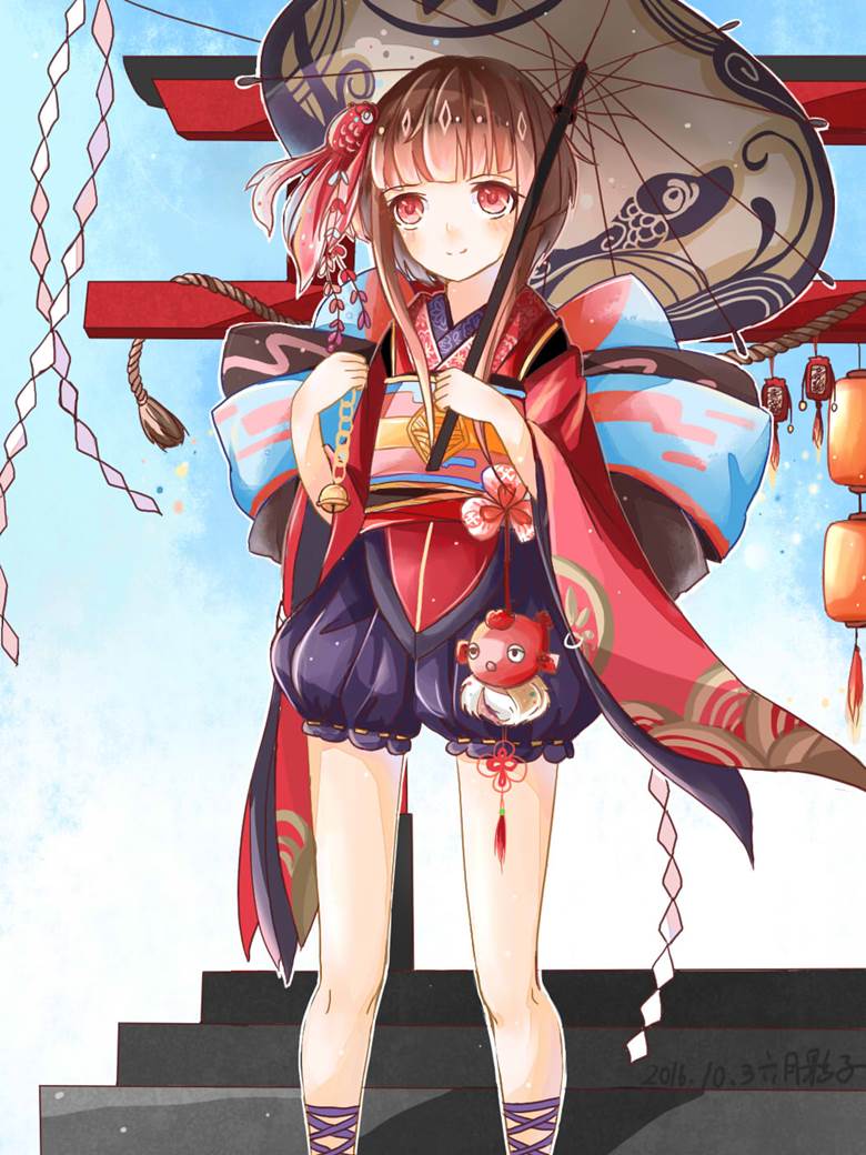 神乐|六月影子的阴阳师式神插画图片