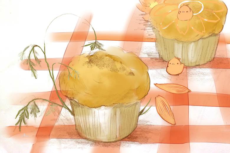 しおれコスモス|チャイ的Pixiv甜点小鸡插画图片