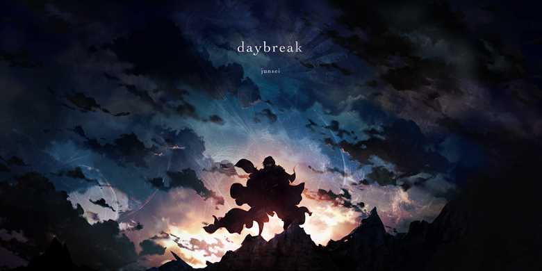 daybreak|c.c.R的黎明前的天空插画图片
