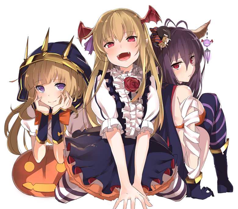 Granblue Fantasy, Cagliostro, Vampy, Danua, halloween, Granblue Fantasy, Cagliostro (Granblue), trick or treat, Granblue Fantasy 1000+ bookmarks