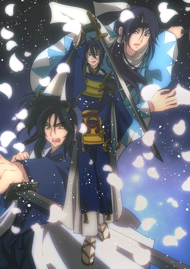 跨界作品, 刀剑乱舞, Mikazuki Munechika, hakuouki, saitou hajime, basilisk, 涂鸦