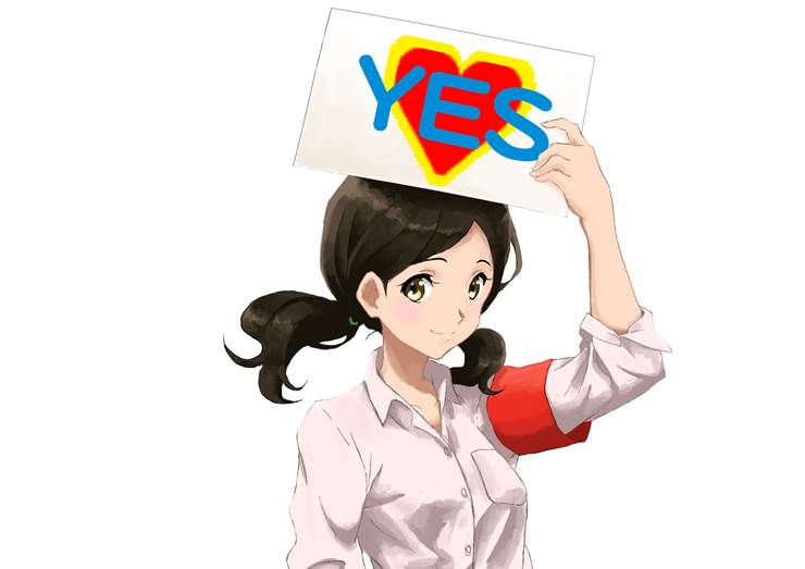 在这里上下车插画师いかれす的小笠原晴香插画图片 BoBoPic