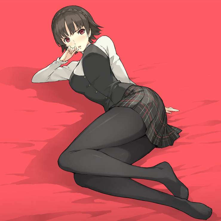 Persona 5, Makoto Niijima, girl, cute, black stockings