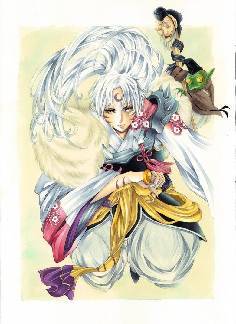 copic马克笔, 插画, inuyasha, sesshomaru, 手绘, Inuyasha 100+ bookmarks