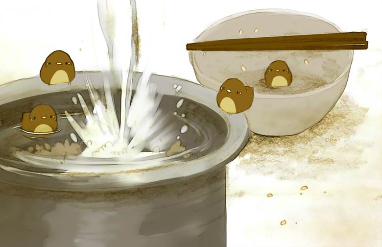 炊饭|チャイ的Pixiv甜点小鸡插画图片